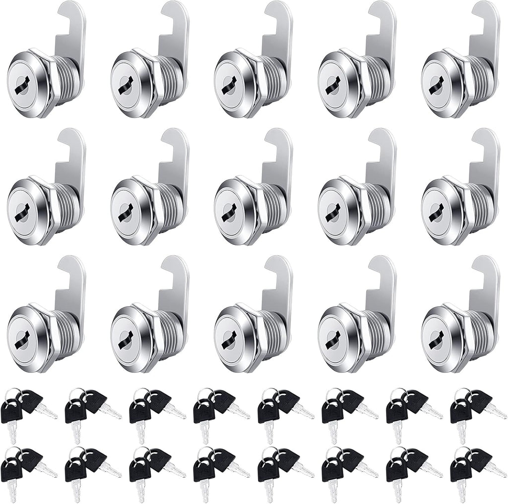 16 Pieces Keyed Alike Zinc Alloy Cam Lock with 32 Keys L4084