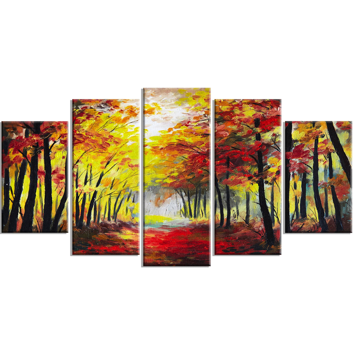 5 Piece Landscape Canvas Artwork Print X96906