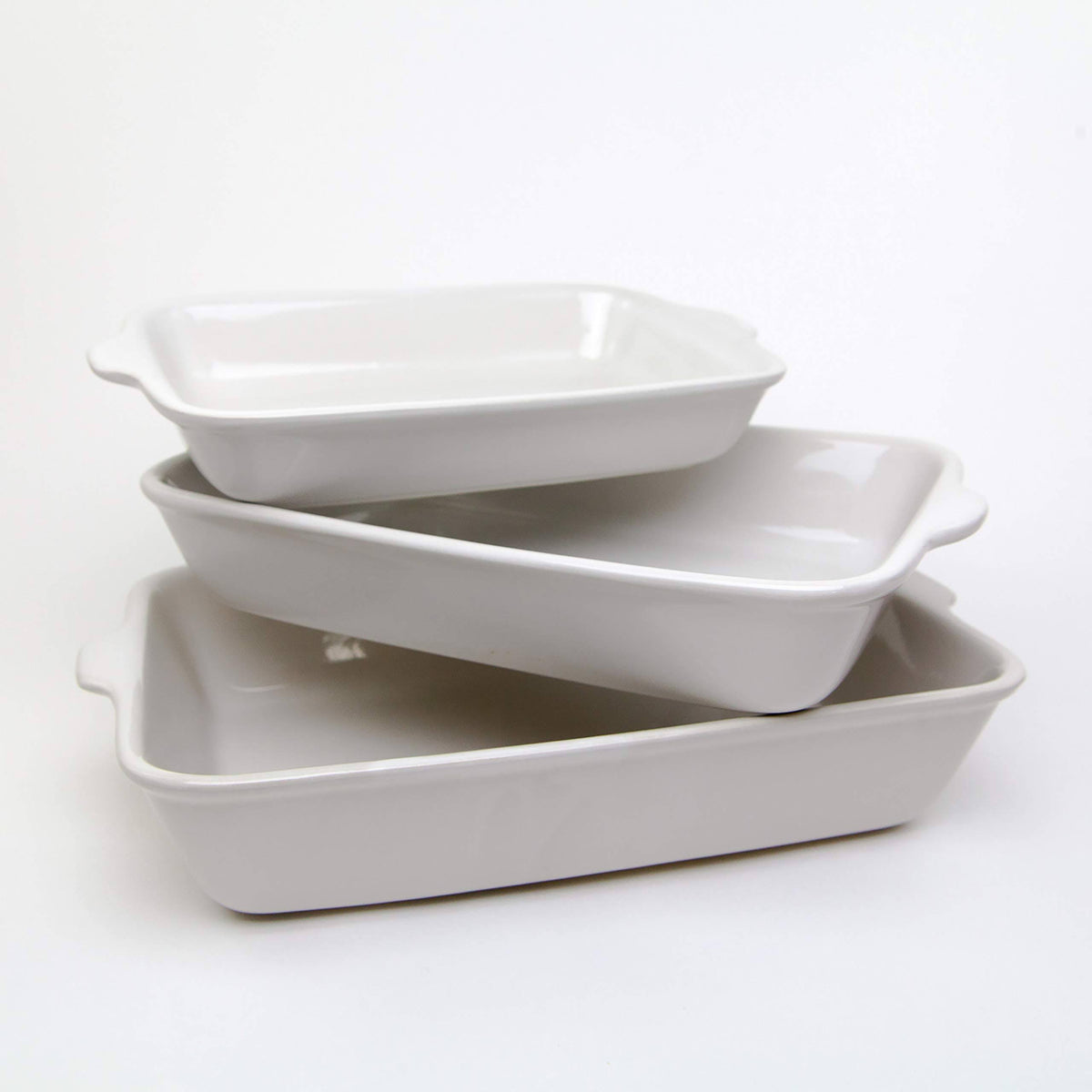 3-Piece White Baking Dish Set J596878