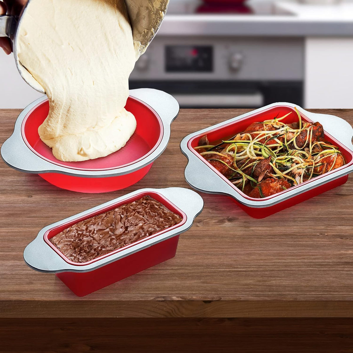 3 PCS Non-Stick Silicone Bakeware Set C83810