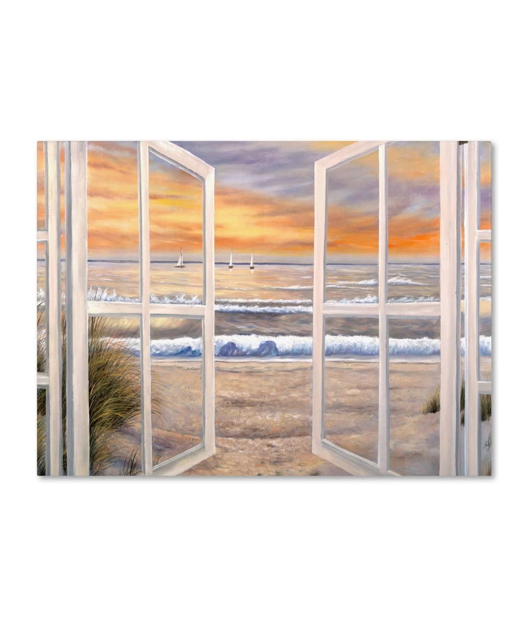 Elongated Window Giclee Canvas Art Q70202