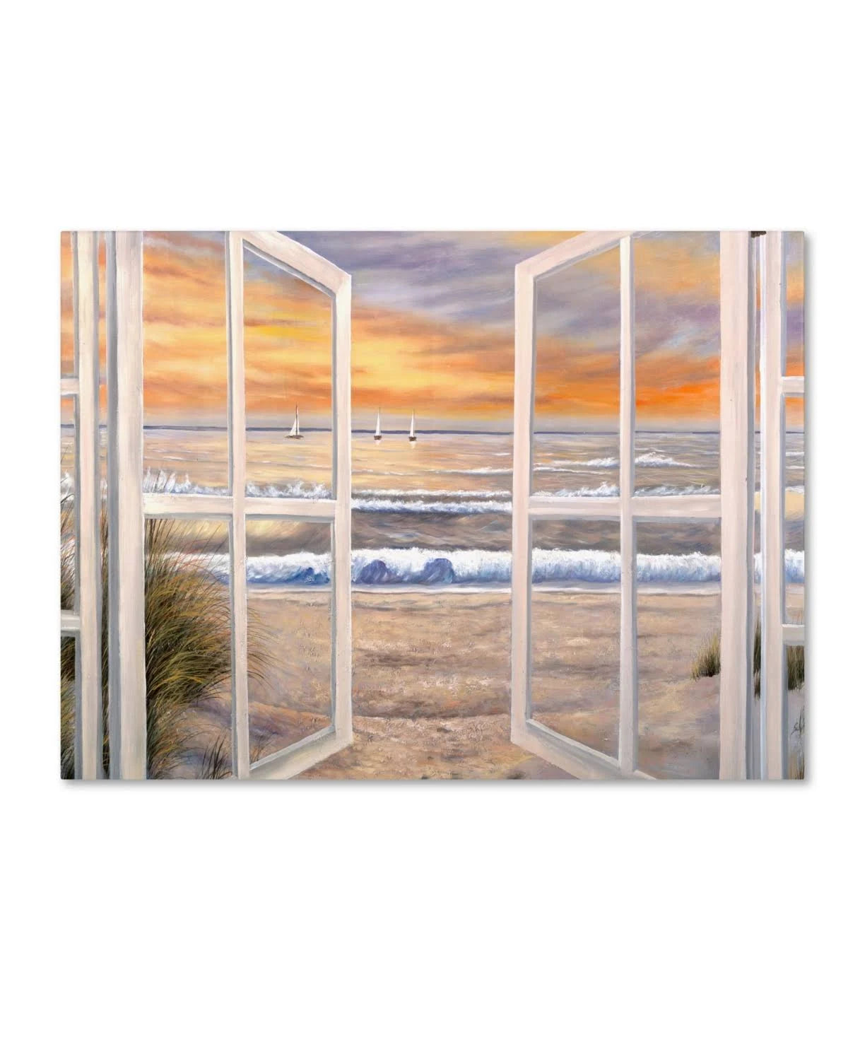 Elongated Window Giclee Canvas Art Q70202