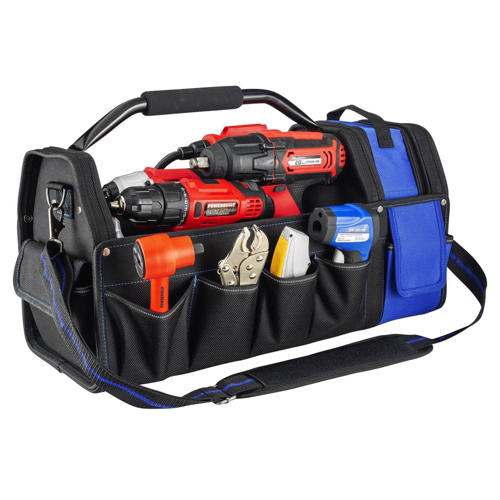 20 inch 16 Pocket Tool Tote Steel Handle Removable Tool Caddy M151830