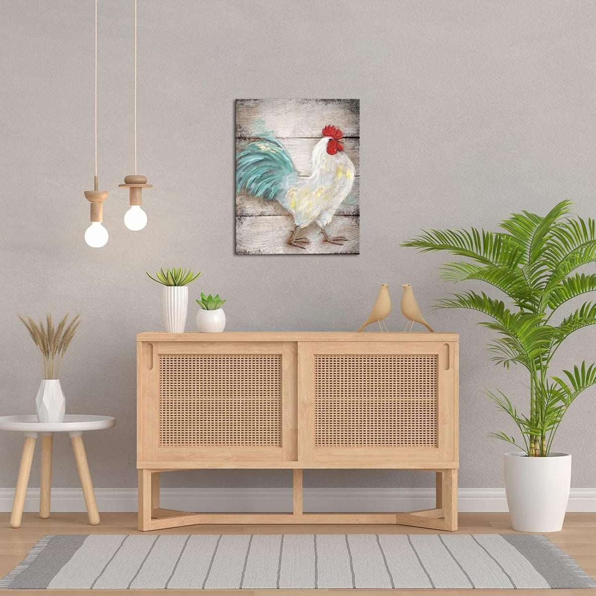 Canvas Wall Art Chicken Rooster Picture 16x20inch F6495