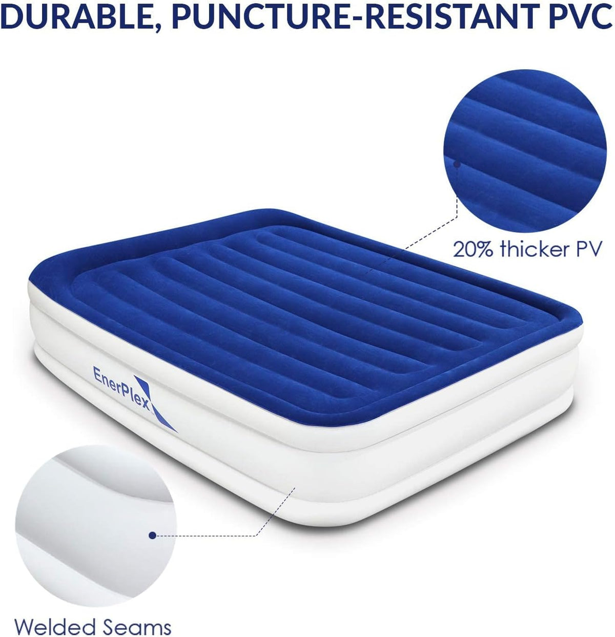 Queen Inflatable Air Mattress with Built-in Dual Pump T420295