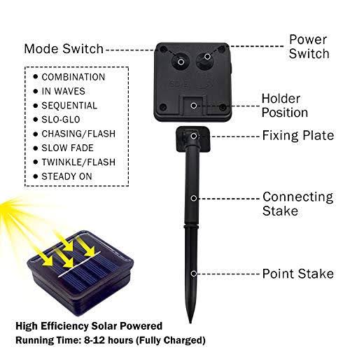 600LED Solar Christmas Lights Outdoor Waterproof 206.7ft 8 Modes F804432