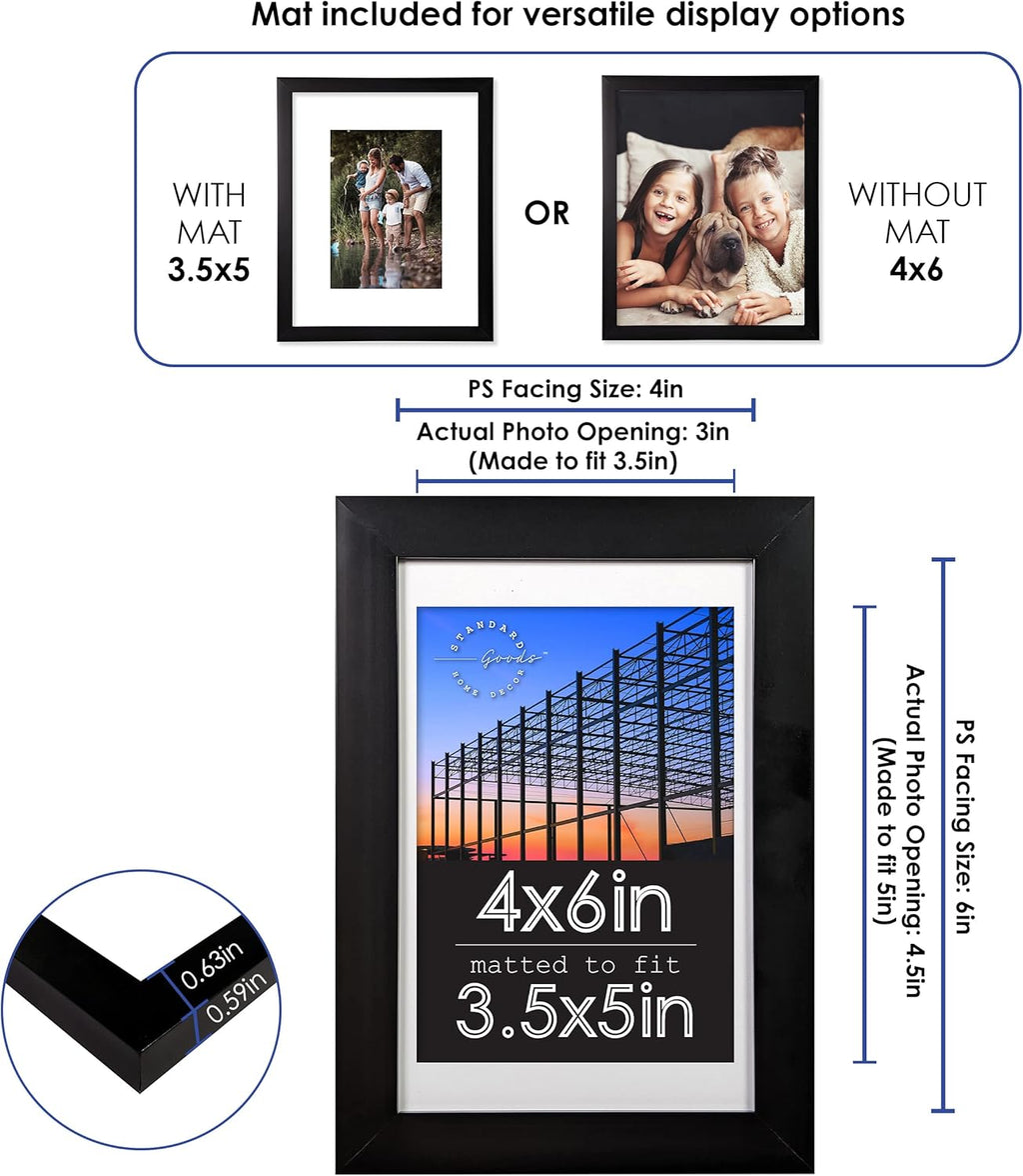 16x20 inch Linear Picture Frame 5-pack Black M5719