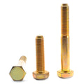 8 x 22 Grade 8 Hex Cap Screw Alloy Steel Yellow Zinc Plated D314520