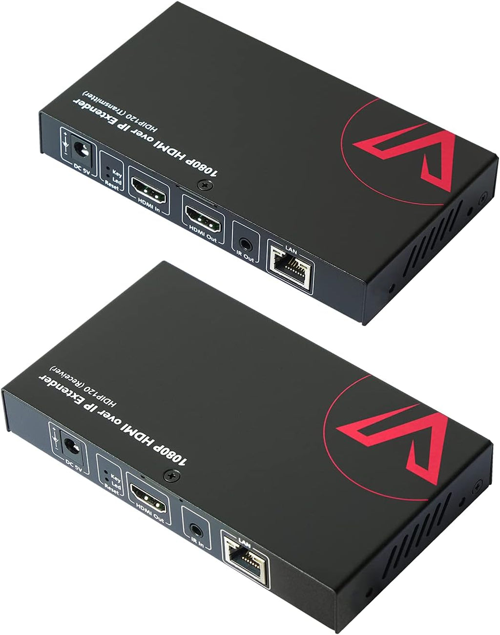 HDMI Over IP/TCP 1-to-Many Setup, Up to 394 Feet (120m), HDMI Extender Over Cat5e/Cat6 Ethernet Cable with HDMI Local Loop Out 1080p @60Hz, with IR Extension I242031