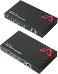 HDMI Over IP/TCP 1-to-Many Setup, Up to 394 Feet (120m), HDMI Extender Over Cat5e/Cat6 Ethernet Cable with HDMI Local Loop Out 1080p @60Hz, with IR Extension I242031
