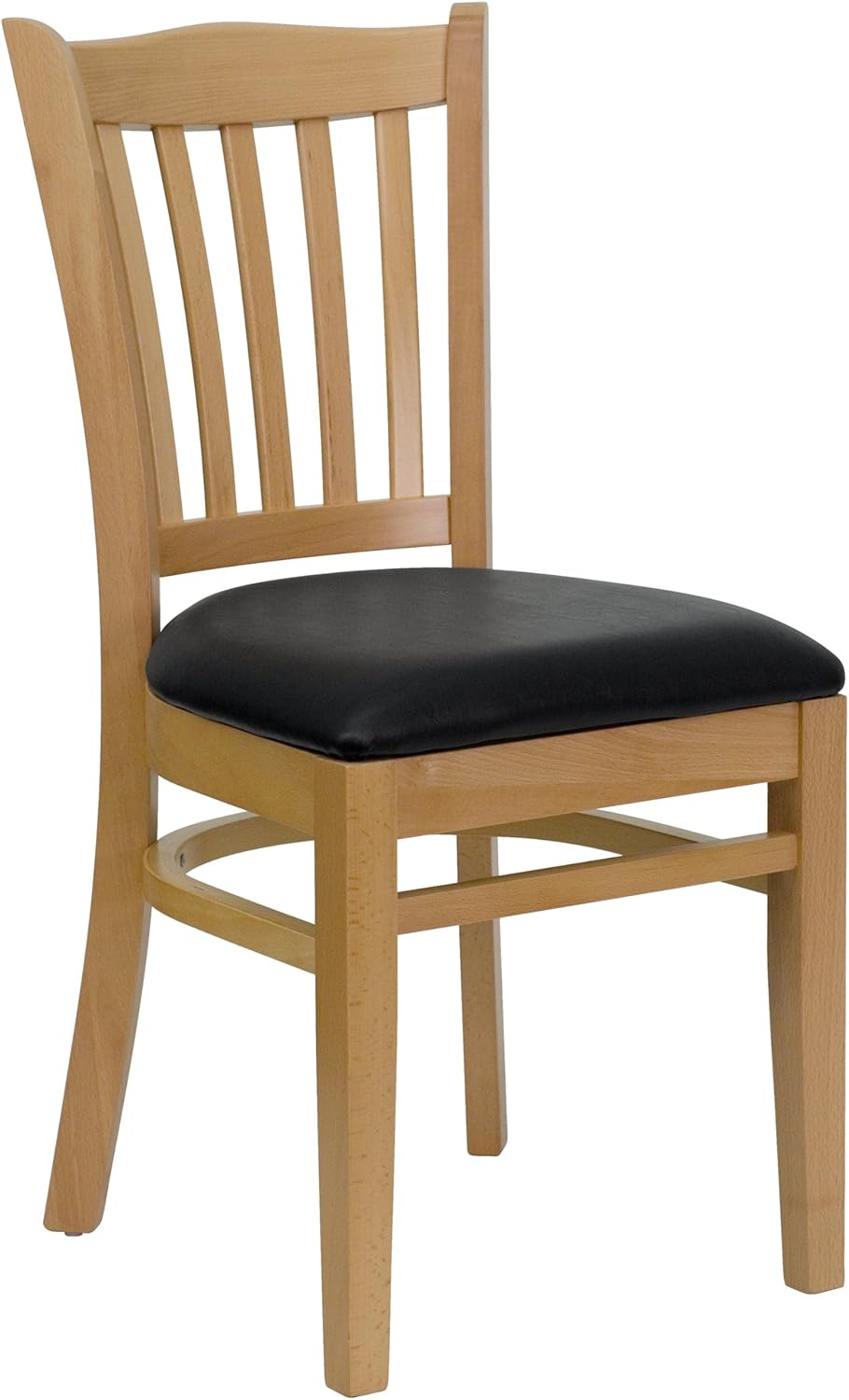 Vertical Slat Back Mahogany Wood Restaurant Chair W986978