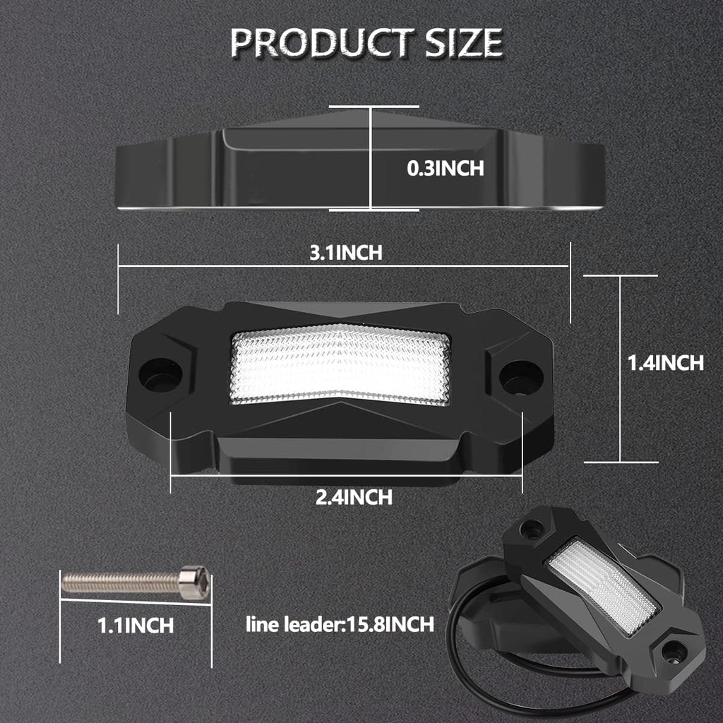 White LED Rock Lights 20PCS Waterproof V198582