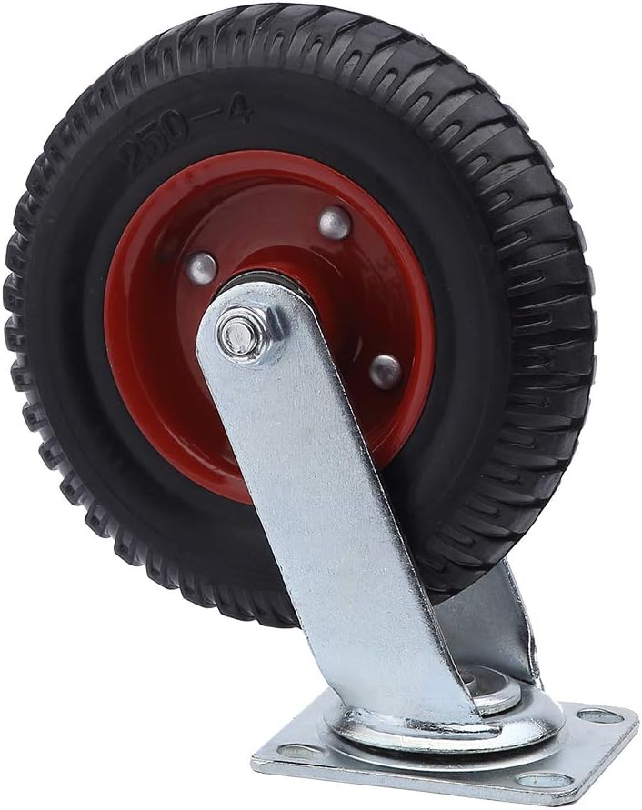 8 inch Black Rubber Swivel Casters Y93574