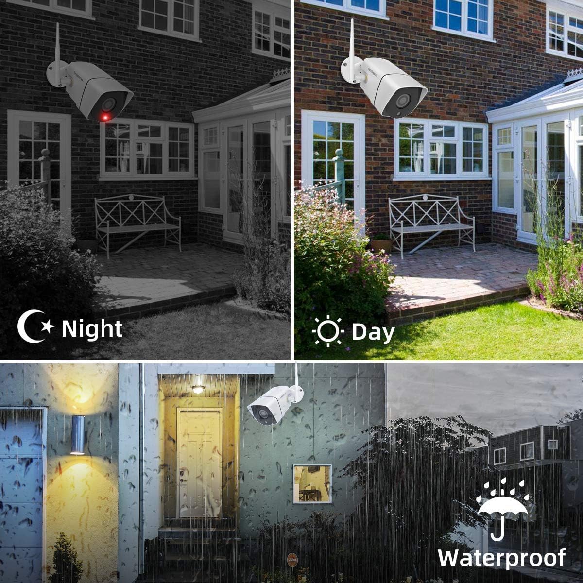 Wireless 1080P 8CH Security Camera System with 4pcs 2MP Cameras 1TB HDD Z846