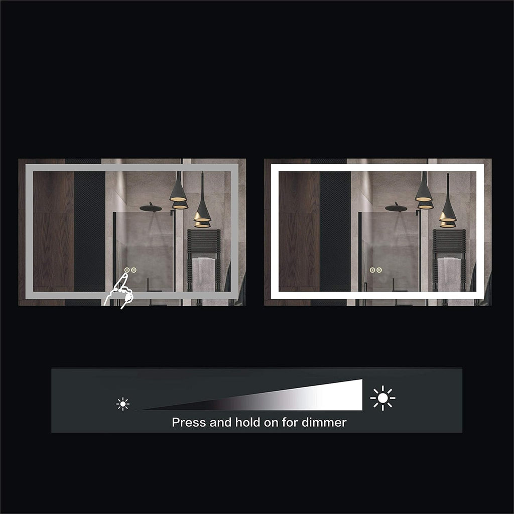 60x40Inch LED Lighted Bathroom Mirror A3289