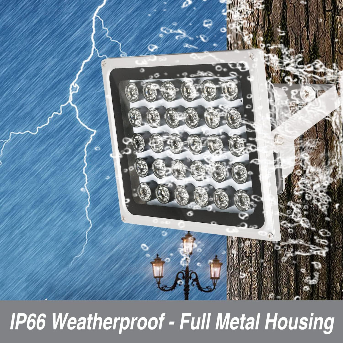 IR Illuminator 850nm 30-LEDs Waterproof Metal Housing G79671