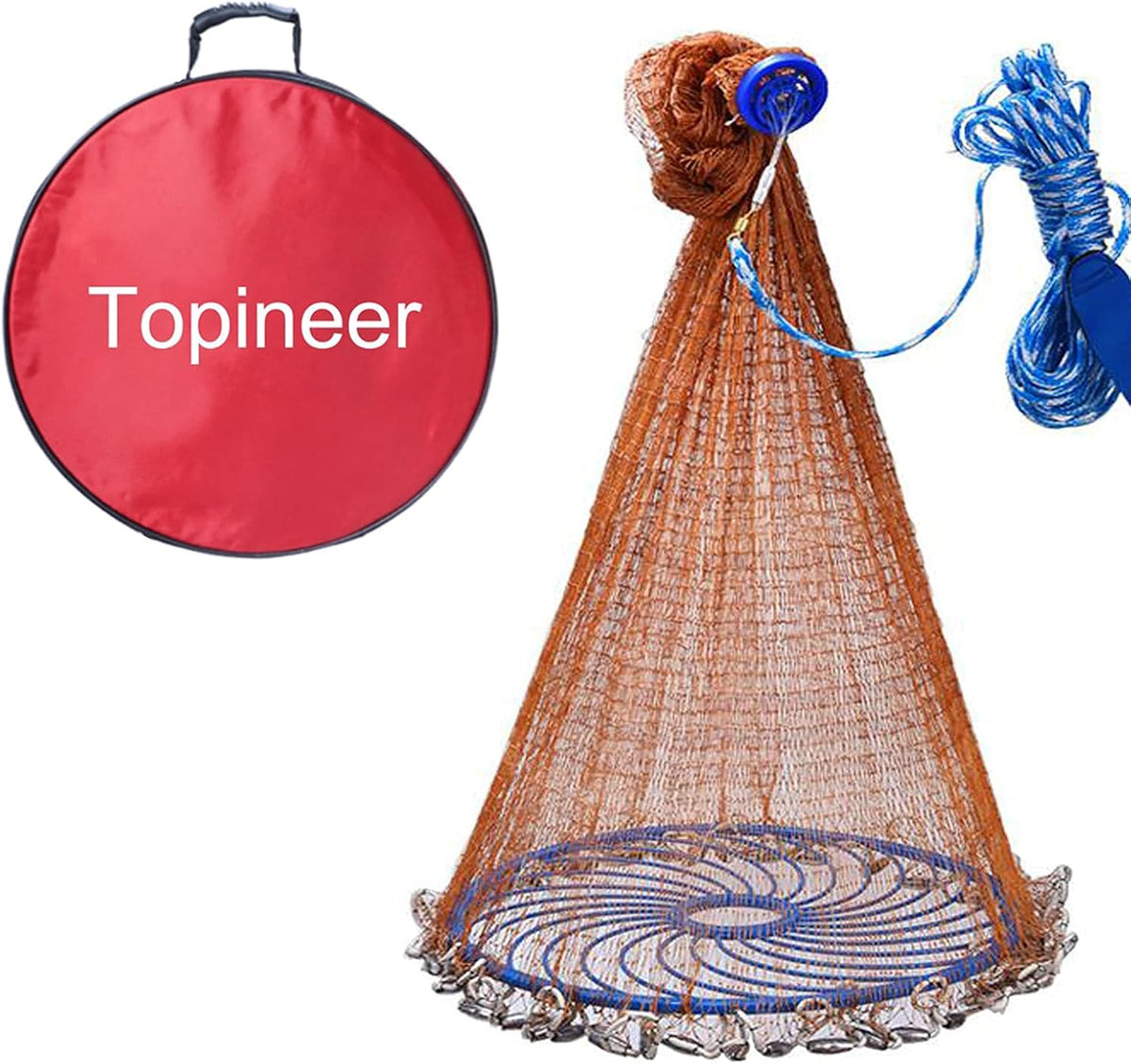 Fishing Net with Lead Sinkers 7ft Radius Z650463