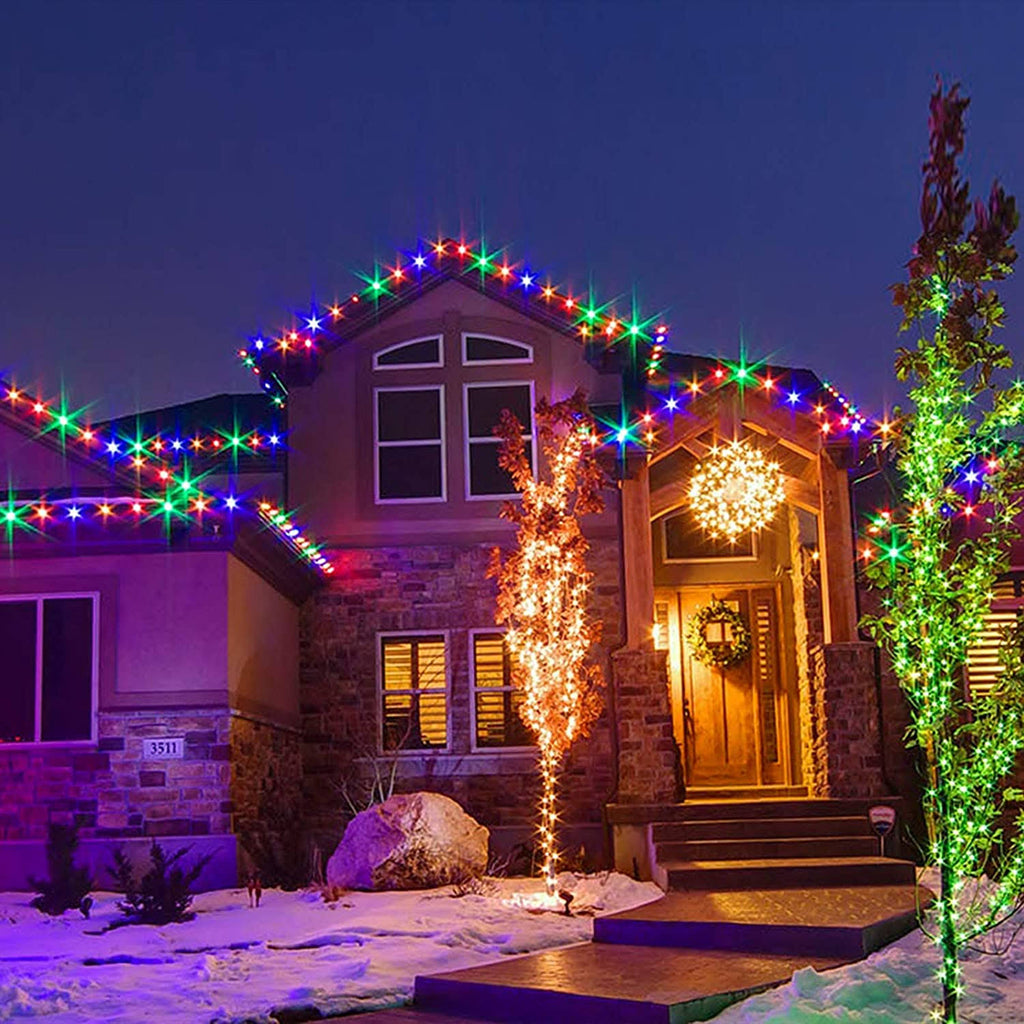 600LED Solar Christmas Lights Outdoor Waterproof 206.7ft 8 Modes F804432