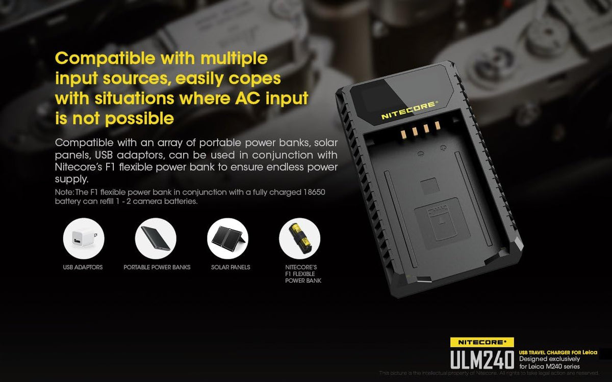USB Charger for Leica BP-SCL2 Batteries N374319
