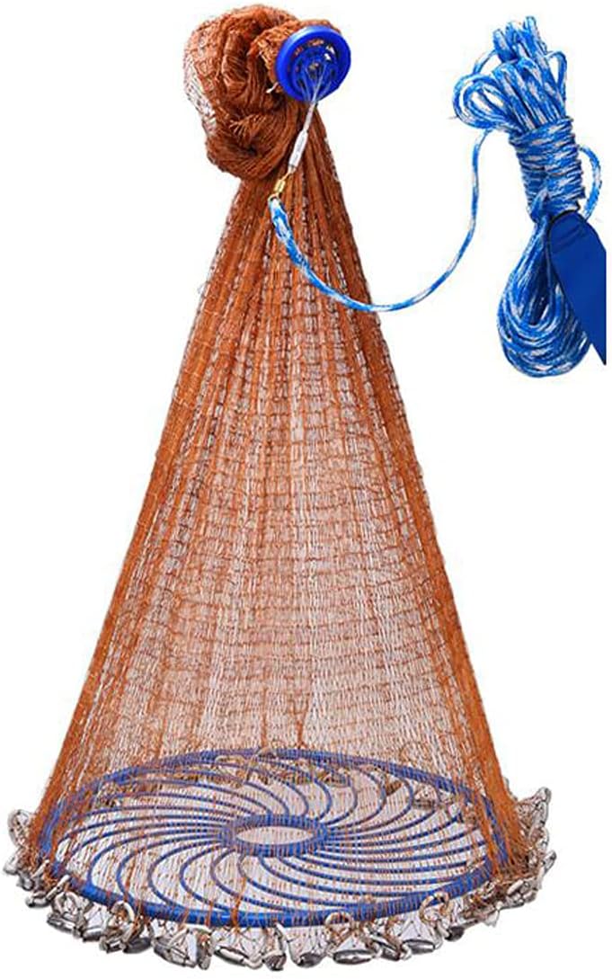 Fishing Net with Lead Sinkers 7ft Radius Z650463