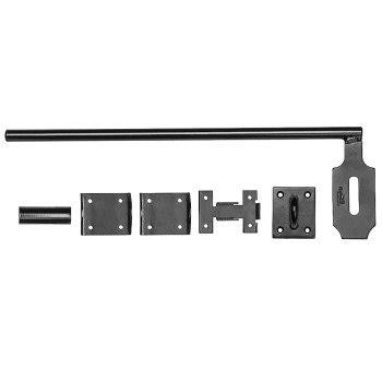 Black 5/8 inch x 18 inch Lockable Cane Bolt V748