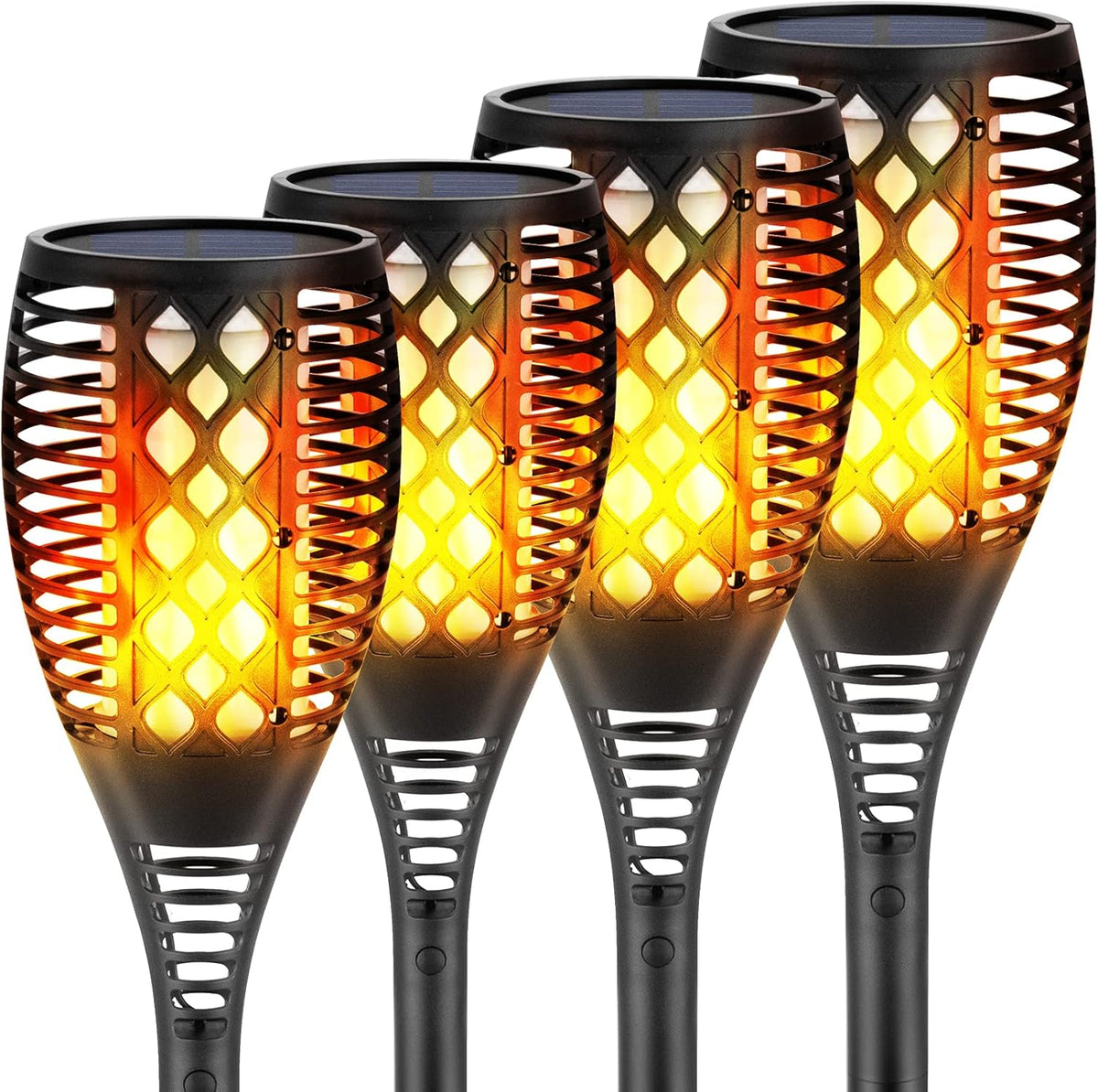 99 Led Solar Torch Light with Flickering Flame, 4 Pack K7129