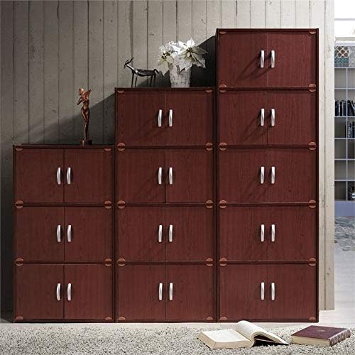 4 Shelf 8 Door Mahogany Bookcase Z88741