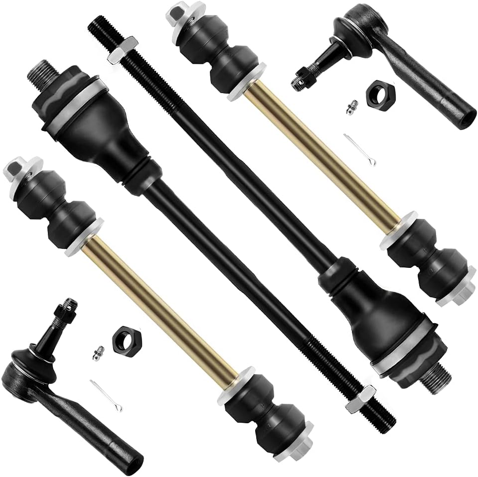 6pcs Suspension Kit Sway Bar Links Tie Rod Ends M3142