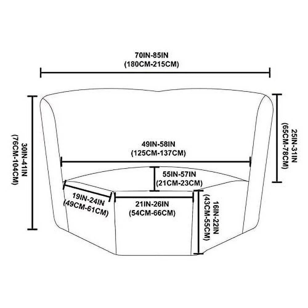 Velvet Stretch Corner Sofa Cover W420