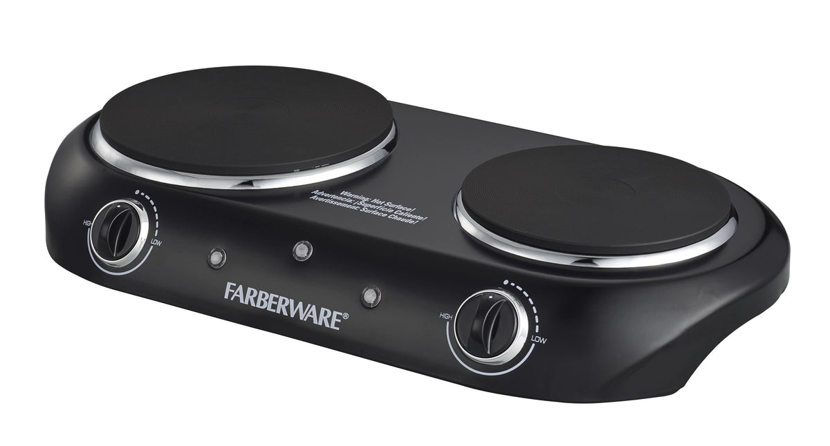 Black Double Burner Electric Cooktop L17625