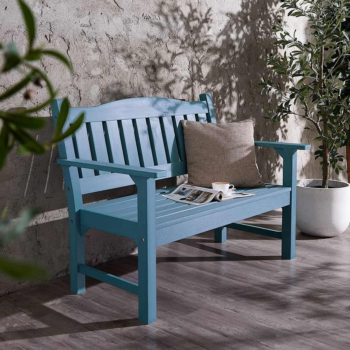 Poly Lumber Weatherproof 2-Person 50" Outdoor Bench A7013
