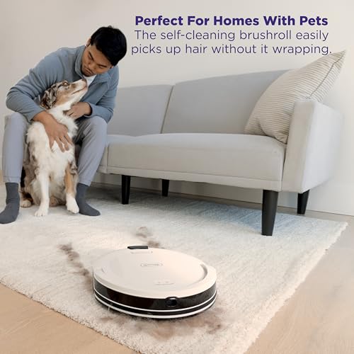 Robot Vacuum and Self-Empty Base with Bagless 60-Day Capacity, Grey F58544