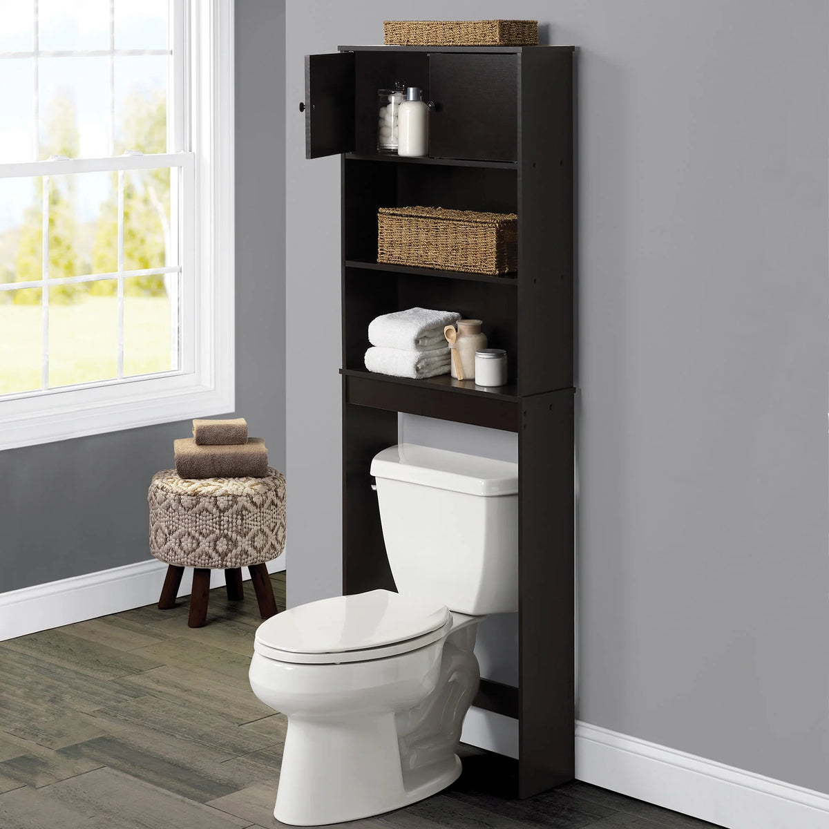 White 3-Shelf Bathroom Space Saver I7904