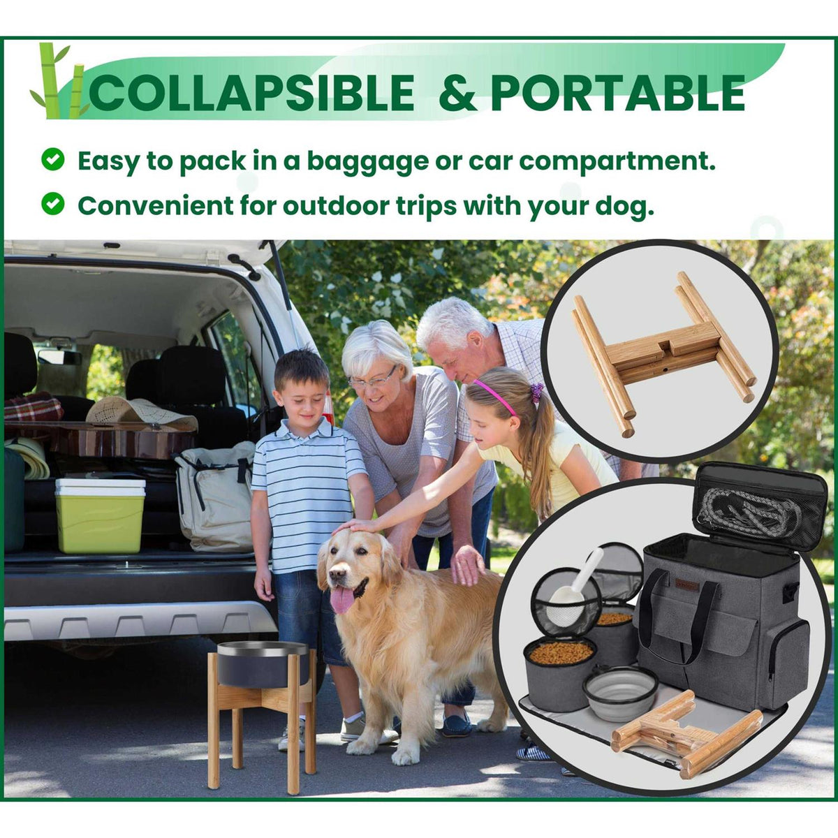 Adjustable Dog Bowl Stand H875267
