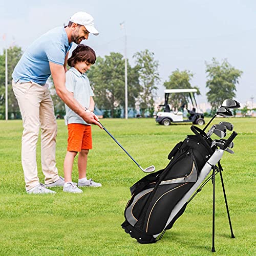 Golf Stand Bag with 8 Way Dividers, Black L938032