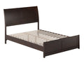 Espresso Full Wood Low Profile Platform Bed with Footboard T268859