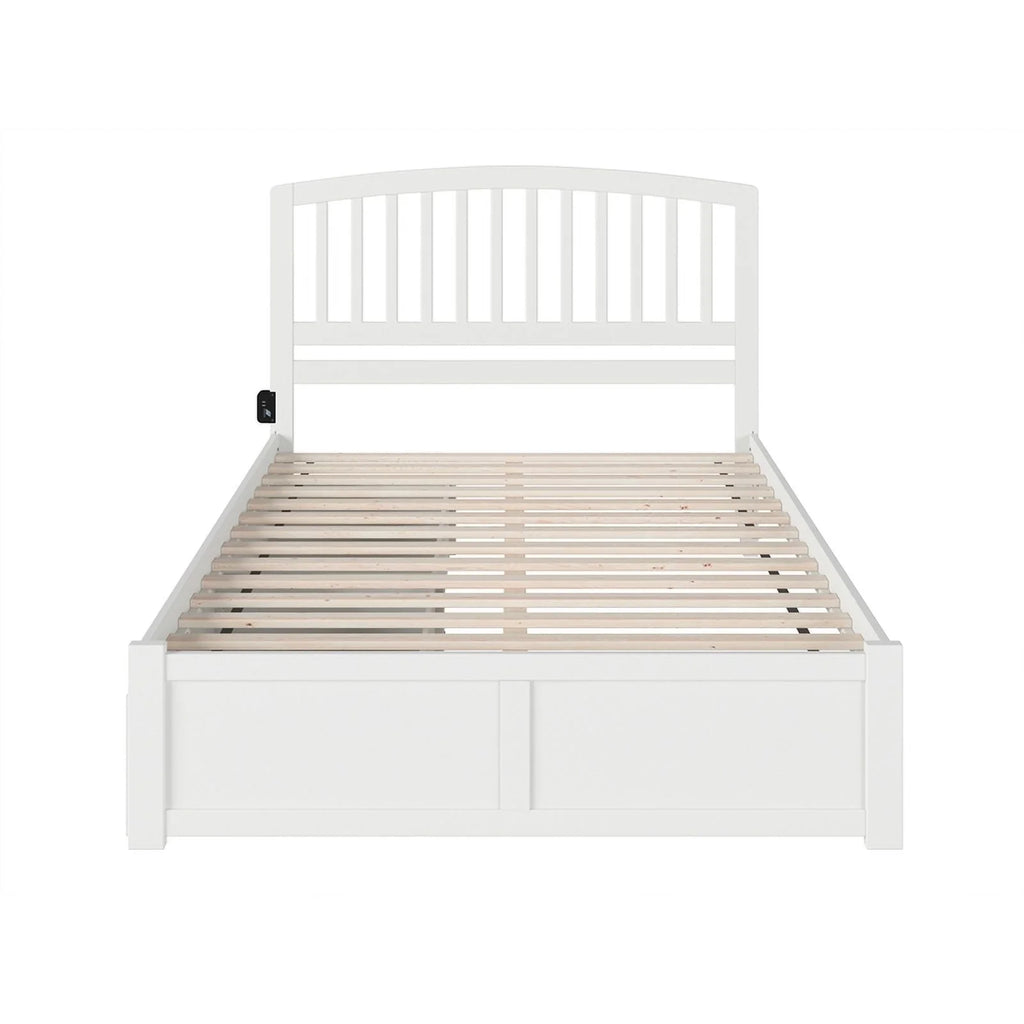White Queen Storage Platform Bed B72563