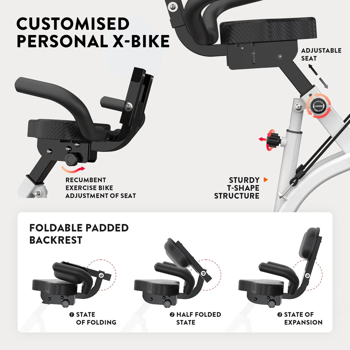 Folding Exercise Bike with 8 Level Adjustable Magnetic Resistance C84453