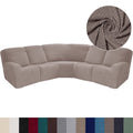 Light Brown 7-Piece Recliner Sofa Slipcover U1804