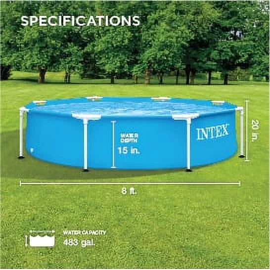 8' X 20 Steel Frame Swimming Pool N517496