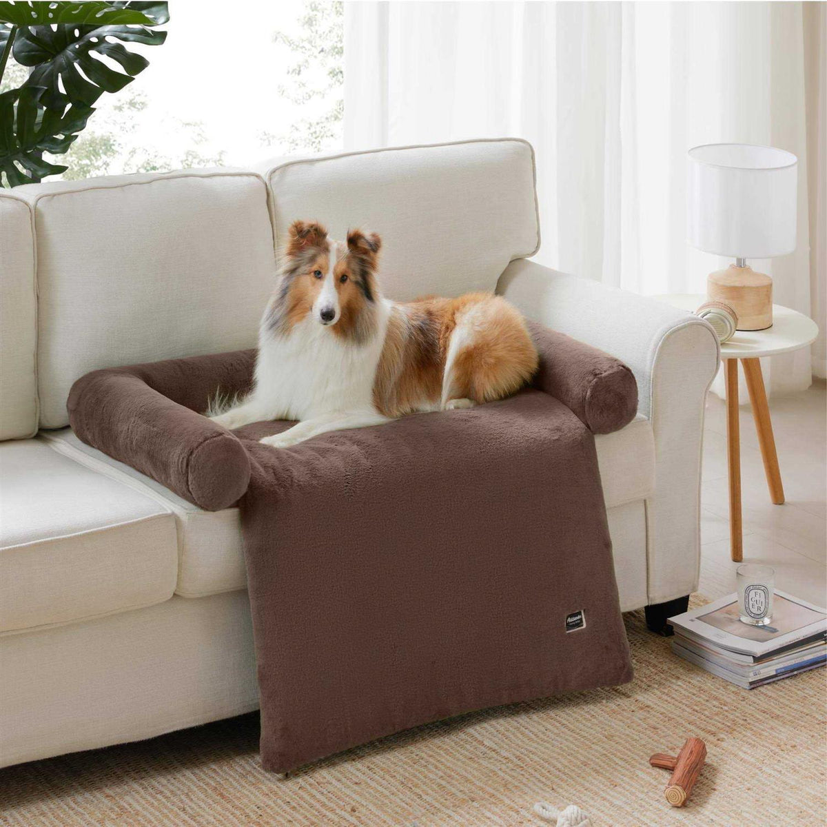 Faux Fur Dog Sofa Cover Bed H327