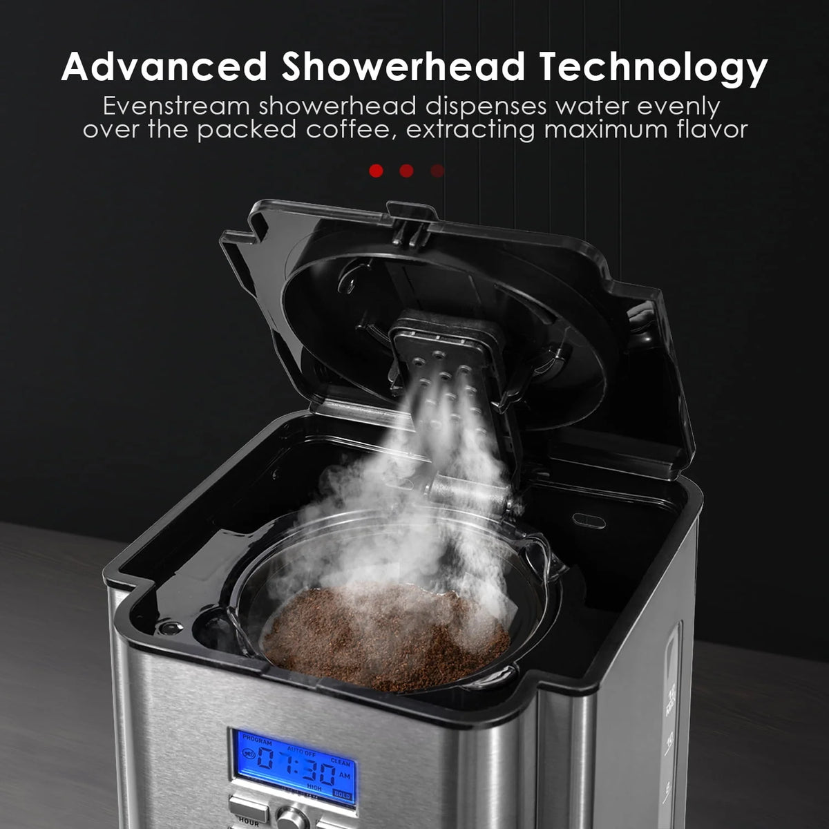 Stainless Steel 12 Cup Programmable Drip Coffee Maker R5843
