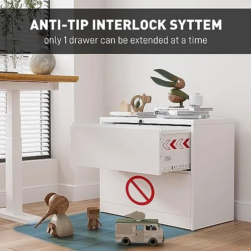 Black 4 Drawer Metal File Cabinet with Lock M74414