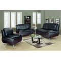 Modern Black Leather Sofa Set H87144
