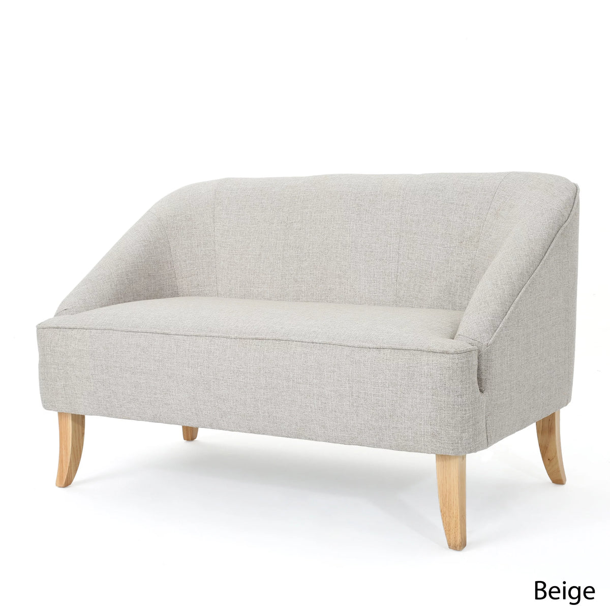 Beige Fabric Loveseat T1864