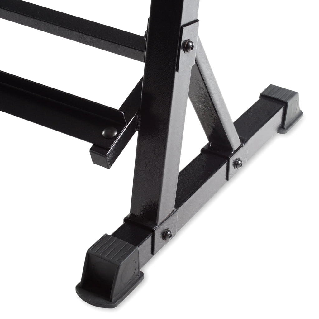 550-Pound Rubber Hex Dumbbell Set with Rack J7591