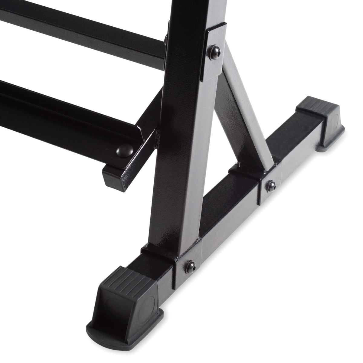 550-Pound Rubber Hex Dumbbell Set with Rack J7591
