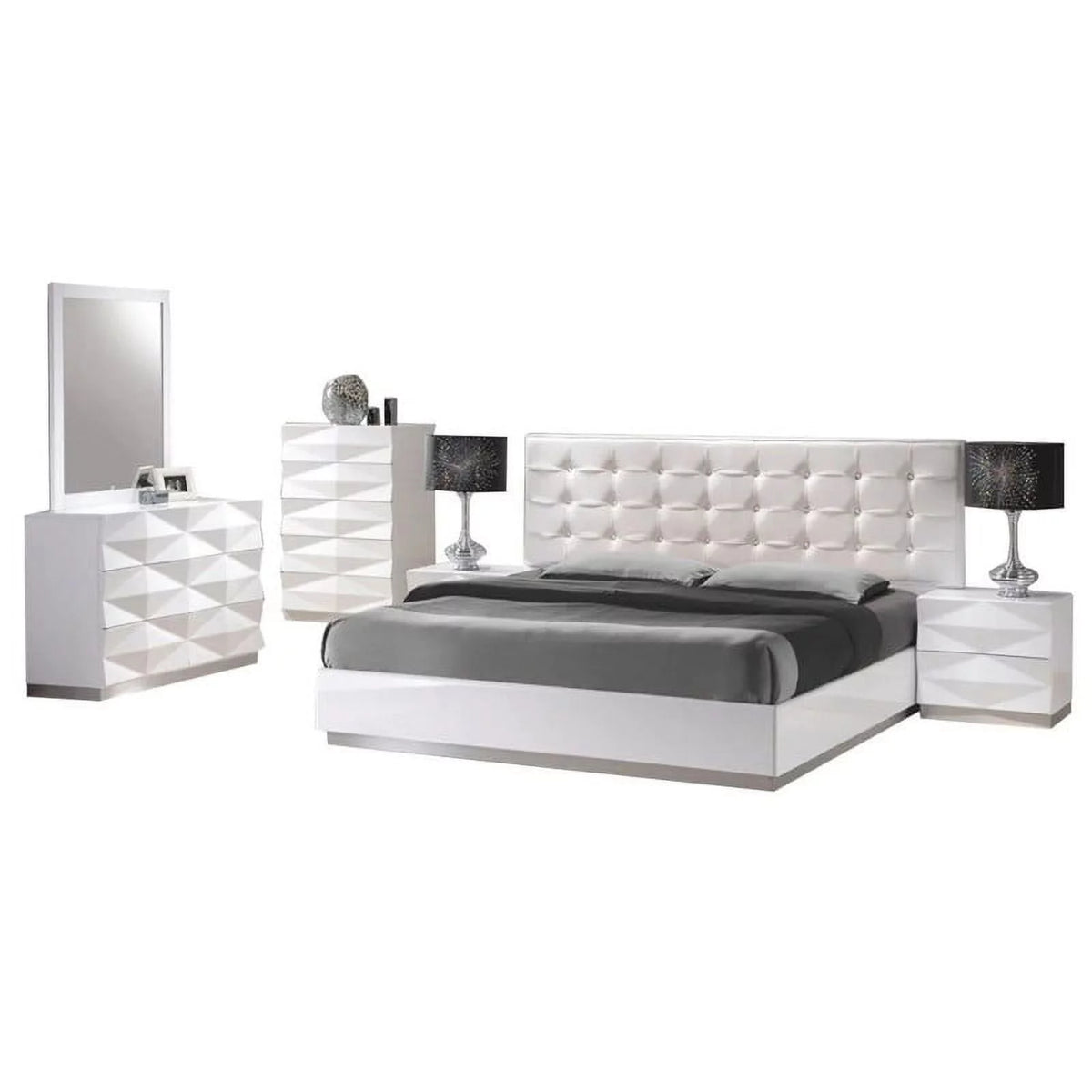 White 3-Piece Bedroom Set E9651