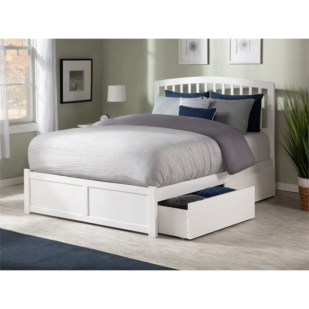 White Queen Storage Platform Bed B72563