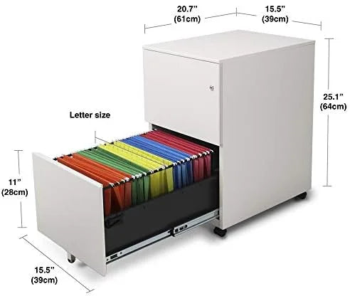 2 Drawer Metal File Cabinet with Lock Y875
